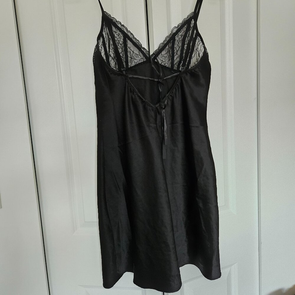 Black Lingerie Nightgown, Black Lace, Size S, H&M